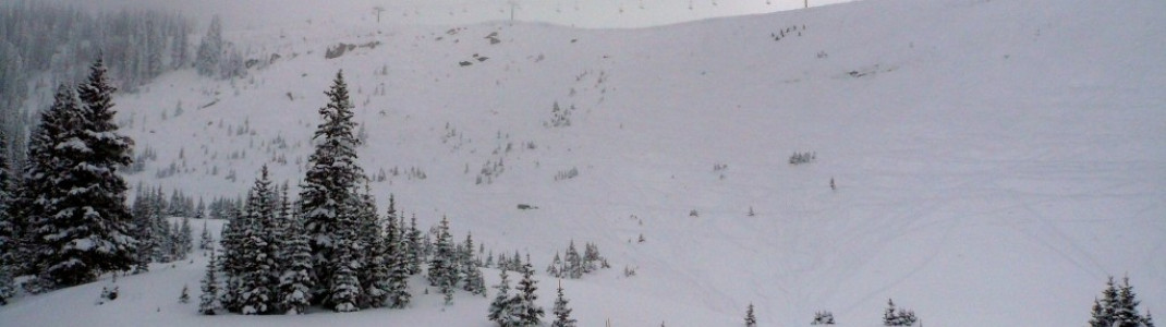 Einer der schwierigsten und felsigsten Hänge in Vail: "Lover´s Leap" im Blue Sky Basin!