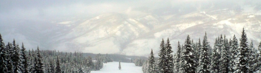 Blick hinunter ins Tal nach Vail!