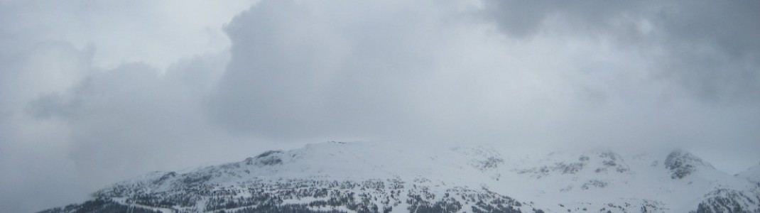Blick auf Blackcomb von der Bergstation der Whistler Village Gondola!