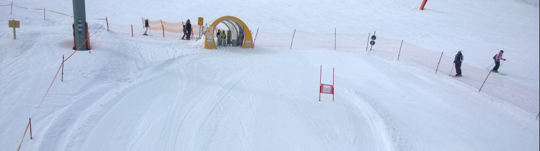 SkiMovie Strecke an der Bergstation des Krummbach-X-Press