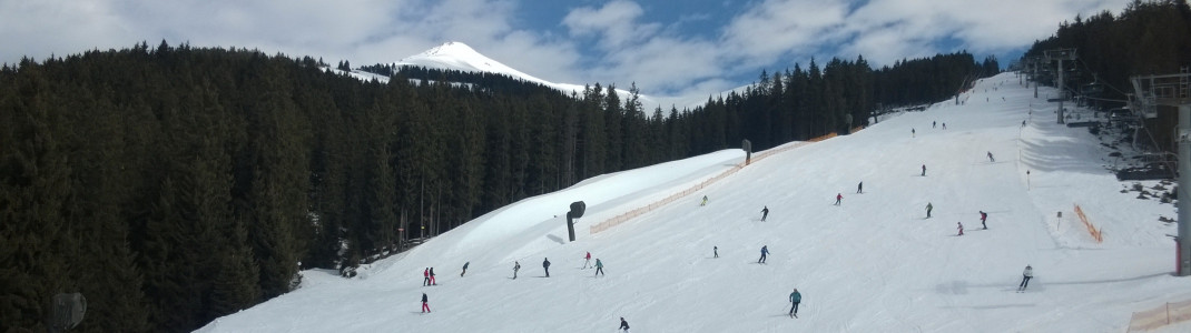 Blick auf die Halfpipe an der Talstation des Fussalm-X-Press