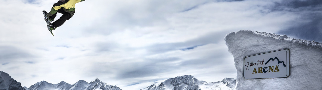 Einer der Kicker im Snowpark