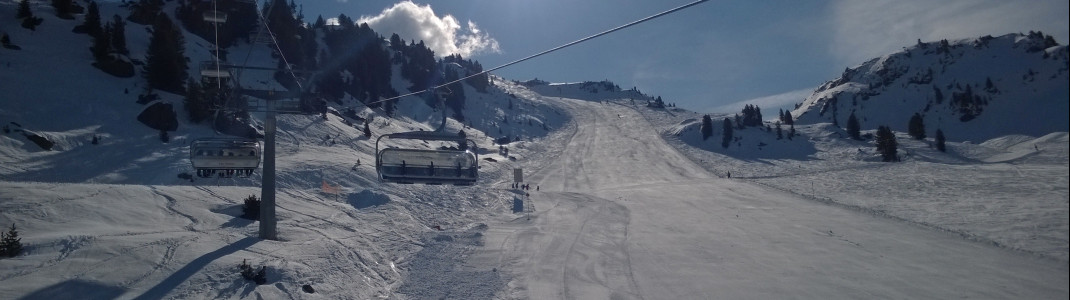 Blick auf die rote Piste Nr. 19 am Hanser-X-Press
