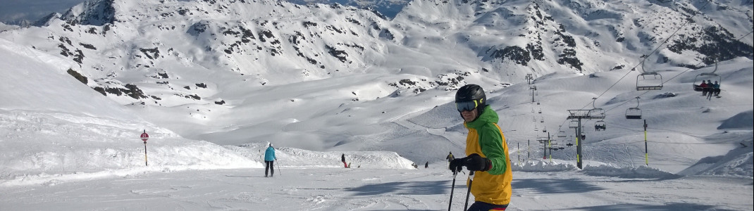 Abfahrt vom Übergangsjoch vom Teilgebiet Zell am Ziller hinüber nach Gerlos