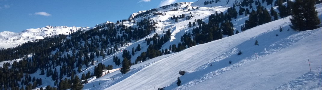 Schön zum Carven: Die Pisten zwischen Rosenalm und Karspitz!