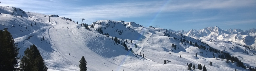Im oberen Bereich des Skigebiets (hier an der Karspitz) fehlt es meist nicht an Naturschnee