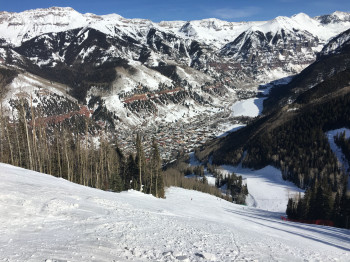 San Sophia Outlook provides skiers with an incredible view of Telluride.