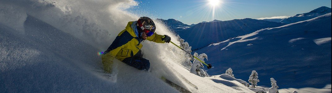 Scheinbar endlose Tiefschneehänge mit feinstem Pulverschnee sind das Markenzeichen von Whistler Blackcomb.