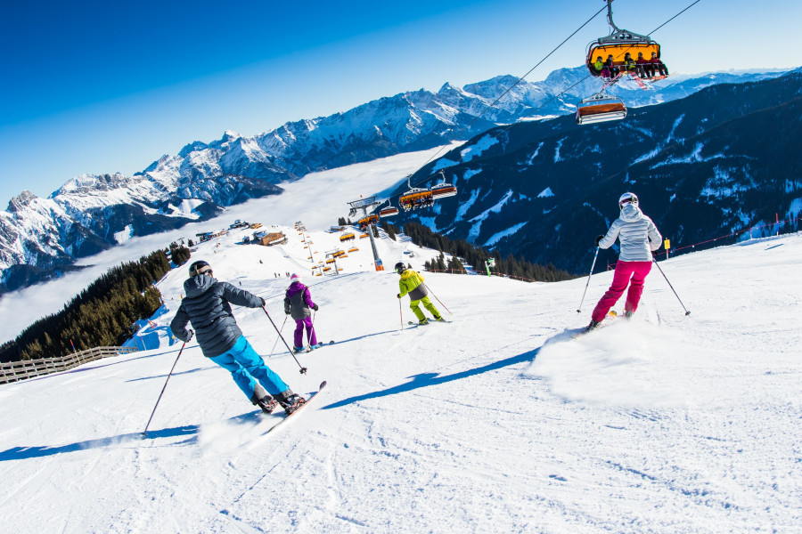Saalbach Hinterglemm Leogang Fieberbrunn scores with state-of-the-art lifts and slopes for beginners and expert skiers alike.