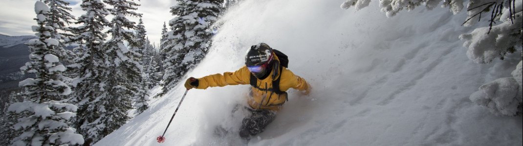 Off-piste skiing and treeskiing in Aspen and Snowmass is a unique experience.