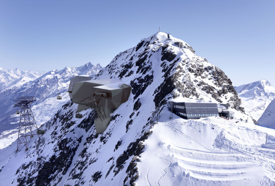Direkt am Klein Matterhorn wird die Glacier Ride II Richtung Testa Grigia in Italien starten.