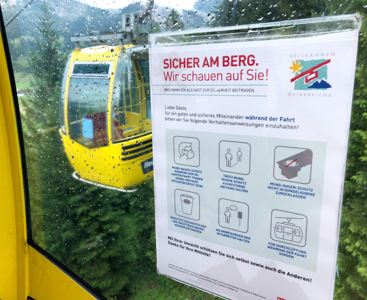 Der Sommerbetrieb der Bergbahnen läuft bereits mit entsprechenden Sicherheitsvorkehrungen.