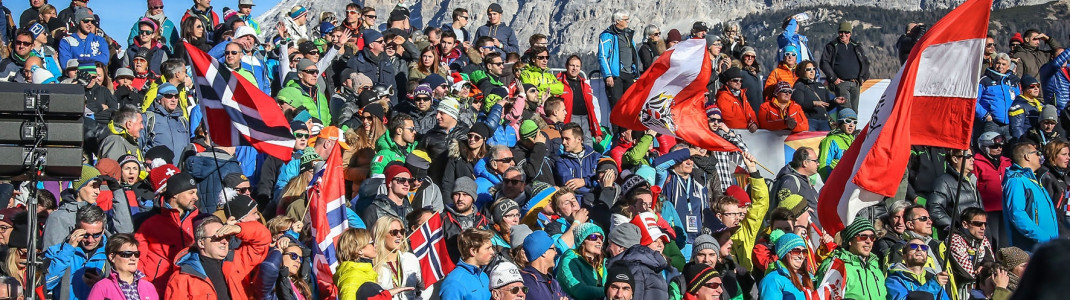Zuschauern beim Ski-Weltcup Alta Badia werden nicht nur spektakuläre Rennen geboten, sondern auch ein unterhaltsames Rahmenprogramm.