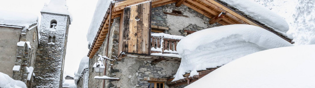 Schneemengen von weit über einen Meter werden erneut in den Südalpen - wie hier in Bonneval sur Arc - erwartet.