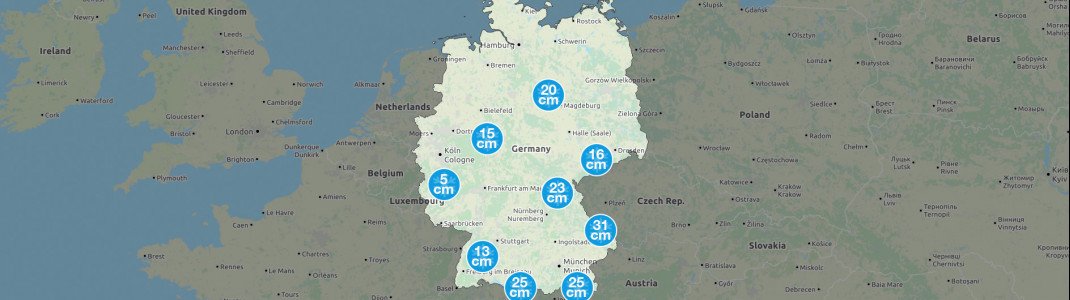Neuschneeprognose Deutschland für die ersten Tage des Jahres 2017.