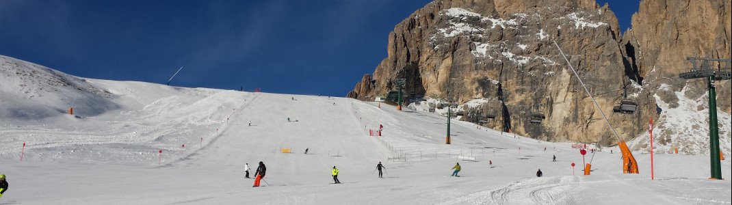 Das Sellajoch im Skigebiet Gröden in Südtirol am 27.12.2016.