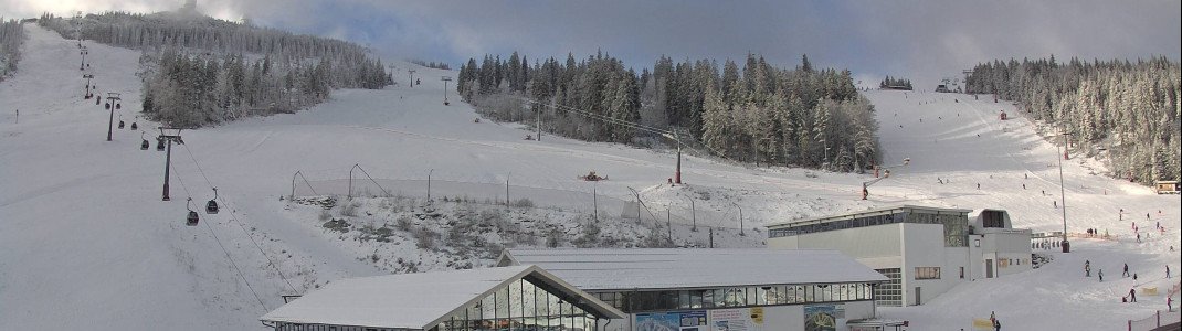 Panorama im Skigebiet Hochkönig am 27.12.2016.