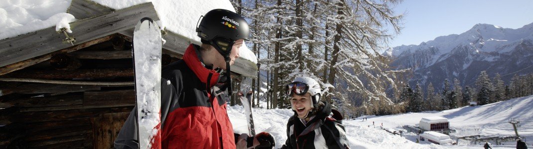 Skivergnügen ist im Skigebiet Schwemmalm/Ultental garantiert.