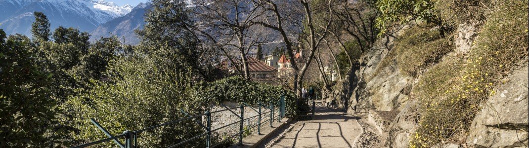 Rund um Meran gibt es zahlreiche Flaniermeilen, auf denen man bei einem gemütlichen Spaziergang herrlich entspannen kann.