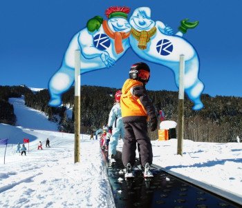 Eines der Highlights im Skigebiet Riesneralm: die Kinder-Skischaukel.