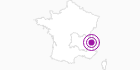 Accommodation App. Meublé Borrel in Savoy: Position on map