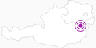 Accommodation Kloster Kirchberg in the Vienna Alps in Lower Austria: Position on map