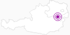 Accommodation Zum Schneeberg in the Vienna Alps in Lower Austria: Position on map