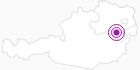 Unterkunft Pension Bruckerhof in den Wiener Alpen in Niederösterreich: Position auf der Karte
