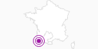 Unterkunft Gite de groupe de Barlanès in den Pyrenäen: Position auf der Karte