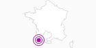 Unterkunft Les Bains de Secours in den Pyrenäen: Position auf der Karte