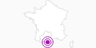 Unterkunft Les Chalets de L´Isard in den Pyrenäen: Position auf der Karte
