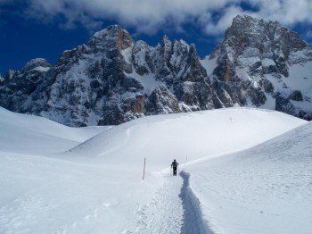 Guided Snowshoeing on the italian Alps