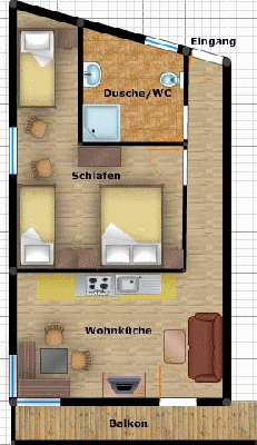 apt. 3 "Eisenspitz" - 46 square meters with one spacious bedroom