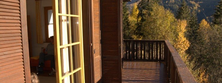 balcony in autumn