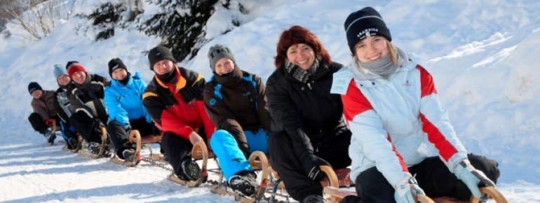 tobogganing