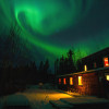 View northern lights from your cottage or outdoor hot tub.
