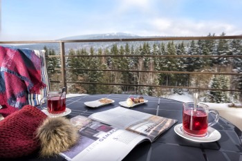 Balkon im Winter