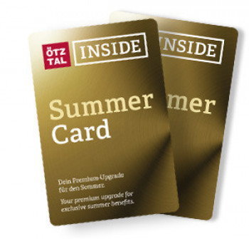Die ÖTZTAL INSIDE SUMMER CARD ist wieder für unsere Sommergäste inklusive!