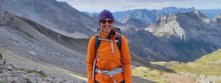 Helene in den Lechtaler Alpen auf einer unserer zahlreichen Wanderungen