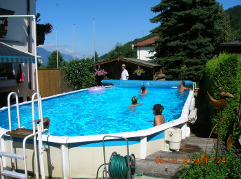 Swimmingpool vom B&B Appartements Glungezer in Tulfes bei Innsbruck