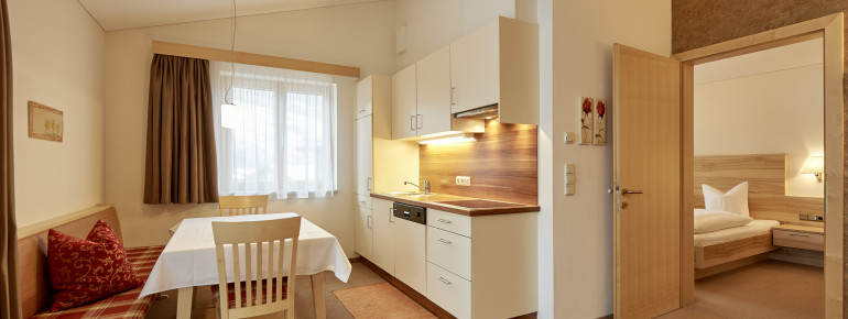 Ausschnitte Küche/Wohnzimmer Appartement Gemswurz