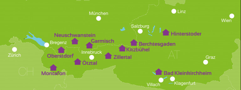 10 Standorte in Deutschland und Österreich