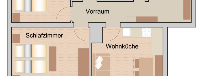 Grundriss der Ferienwohnung Karin