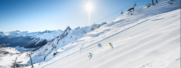 Apart Zimalis in Galtür Tirol bei Ischgl-Paznaun, Skifahren bei traum Pistenverhältnissen