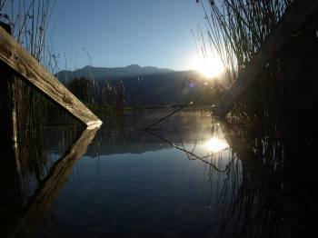 Sonnenaufgang an unserem privaten See