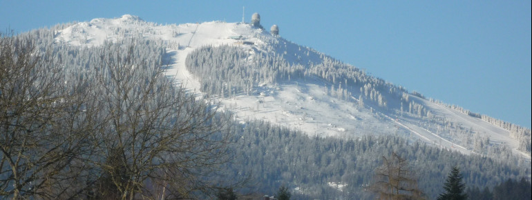 Blick vom Balkon zum Arber