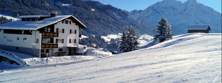 Im Winter direkt an der Skipiste