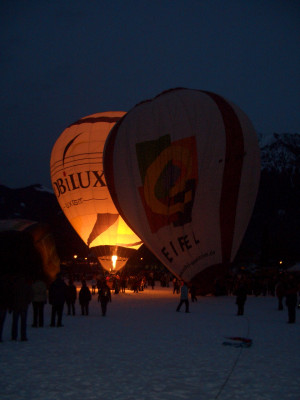 Balonfahrer in Oberstdorf