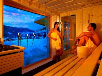 Sauna mit Dolomitenblick