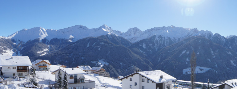 Panoramasonnenbalkon im Winter